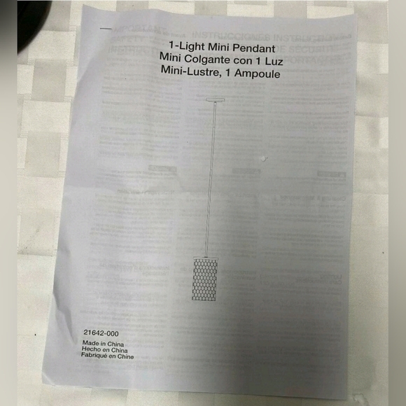 Wire Cylinder Cage Mini Ceiling Pendant Light Fixture Adjustable Drop Up To 55" - Picture 8 of 8